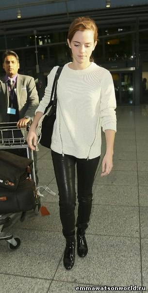 Emma Watson at the Heathrow